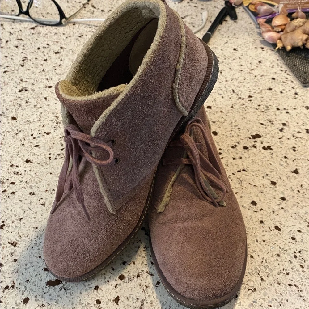 TIMBERLAND EARTHKEEPERS SUEDE FAUX FUR LACE UP BOOTS - Picture 9 of 9